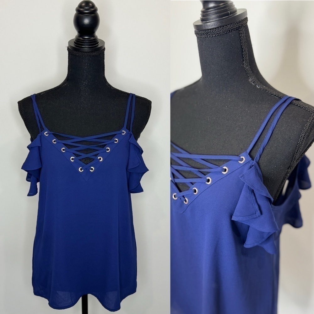 Express Blue Women’s Tank Top Blouse (S)
